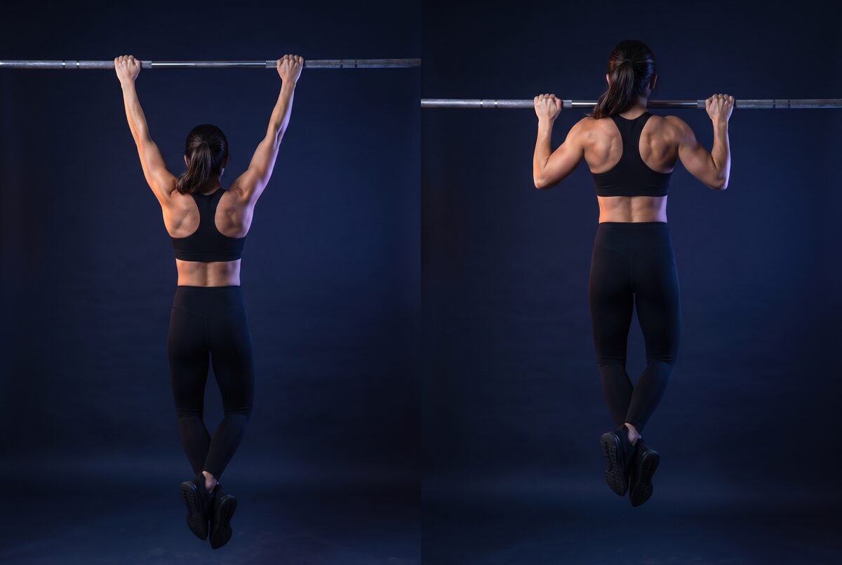 Pullups: the start and the finish of one rep